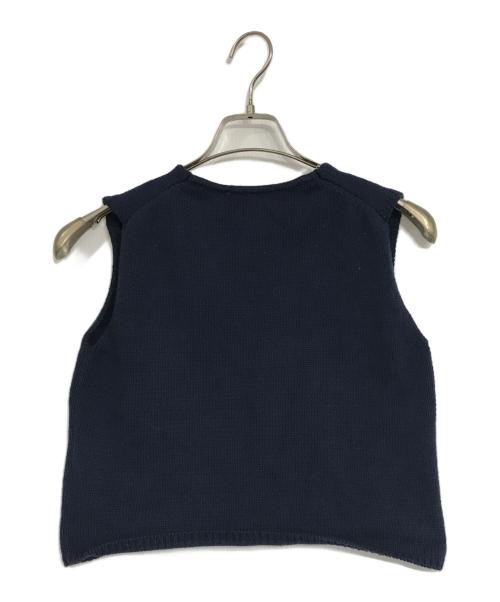 ETRE TOKYO（エトレトウキョウ）ETRE TOKYO (エトレトウキョウ) ツーピースクロップドニット ネイビー サイズ:Fの古着・服飾アイテム