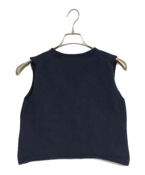 ETRE TOKYO（エトレトウキョウ）ETRE TOKYO (エトレトウキョウ) ツーピースクロップドニット ネイビー サイズ:Fの古着・服飾アイテム