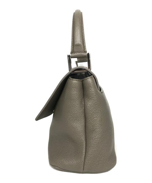 HIROFU（ヒロフ）HIROFU (ヒロフ) ターンロックミニハンドバッグ グレーの古着・服飾アイテム