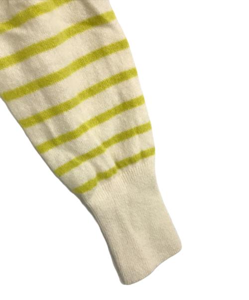 Lilly Lynque（リリーリン）Lilly Lynque (リリーリン) Cashmere border Crew neck kint ベージュ サイズ:38の古着・服飾アイテム