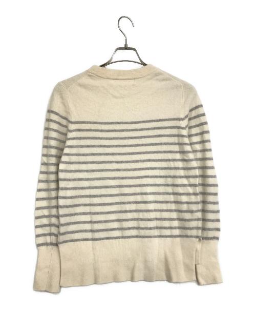Lilly Lynque（リリーリン）Lilly Lynque (リリーリン) Cashmere border Crew neck kint ベージュ サイズ:38の古着・服飾アイテム