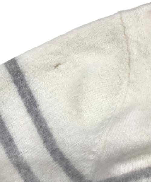 Lilly Lynque（リリーリン）Lilly Lynque (リリーリン) Cashmere border Crew neck kint ベージュ サイズ:38の古着・服飾アイテム