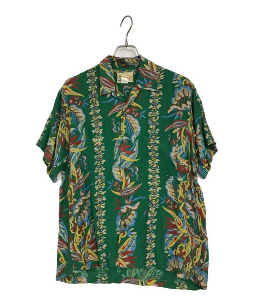SUGAR CANE（シュガーケーン）SUGAR CANE (シュガーケーン) Sun Surf (サンサーフ) オープンカラーシャツ グリーン サイズ:FREEの古着・服飾アイテム
