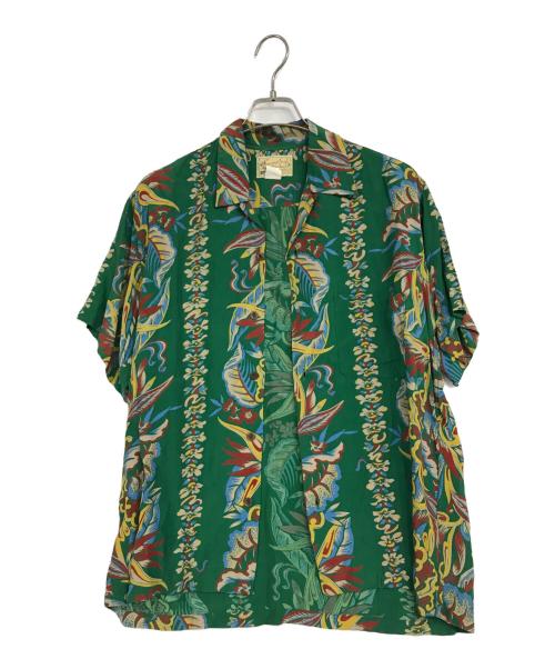 SUGAR CANE（シュガーケーン）SUGAR CANE (シュガーケーン) Sun Surf (サンサーフ) オープンカラーシャツ グリーン サイズ:FREEの古着・服飾アイテム