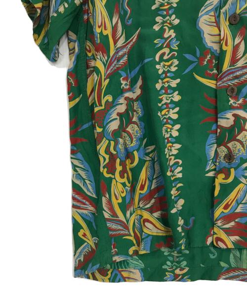 SUGAR CANE（シュガーケーン）SUGAR CANE (シュガーケーン) Sun Surf (サンサーフ) オープンカラーシャツ グリーン サイズ:FREEの古着・服飾アイテム