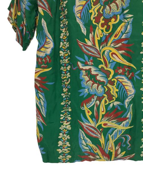 SUGAR CANE（シュガーケーン）SUGAR CANE (シュガーケーン) Sun Surf (サンサーフ) オープンカラーシャツ グリーン サイズ:FREEの古着・服飾アイテム