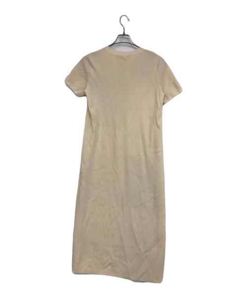 TORY BURCH（トリーバーチ）TORY BURCH (トリーバーチ) シルクウール切替ワンピース ベージュ サイズ:Sの古着・服飾アイテム