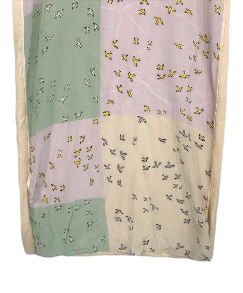 TORY BURCH（トリーバーチ）TORY BURCH (トリーバーチ) シルクウール切替ワンピース ベージュ サイズ:Sの古着・服飾アイテム