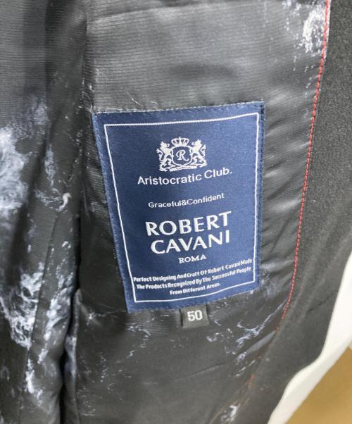 ROBERT CAVANI（ロベルトカバーニ）ROBERT CAVANI (ロベルトカバーニ) チェスターコート ブラック サイズ:50の古着・服飾アイテム