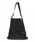 CHARLES & KEITH×BLVCKチャールズアンドキース×ブラック）の古着「ローズモチーフ トラペーズショルダーバッグ」｜ブラック