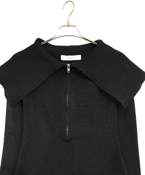 LAGUNA MOON（ラグナムーン）LAGUNA MOON (ラグナムーン) ビッグカラーフロントZIPワンピース ブラック サイズ:Sの古着・服飾アイテム