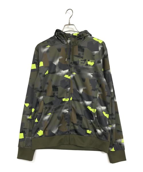 EA7（イーエーセブン）EA7 (イーエーセブン) ジップアップパーカー オリーブ サイズ:Lの古着・服飾アイテム