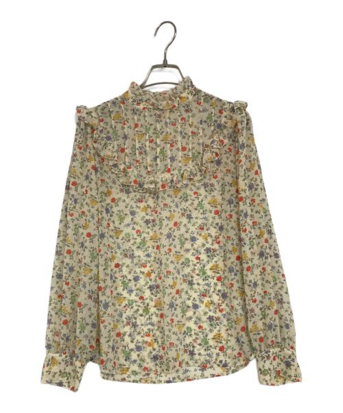 SLOBE IENA（スローブ イエナ）SLOBE IENA (スローブ イエナ) Hareko.FLOWER プリントブラウス ベージュ サイズ:FREEの古着・服飾アイテム