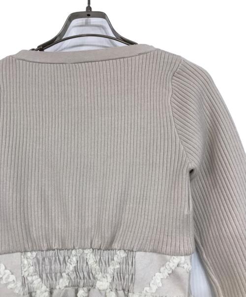 Resexxy（リゼクシー）RESEXXY (リゼクシー) ドッキングフレアミニニットワンピース ベージュ サイズ:FREEの古着・服飾アイテム