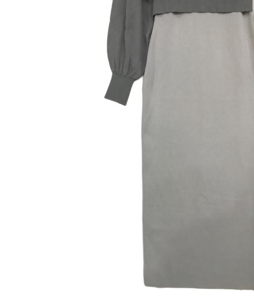 Resexxy（リゼクシー）RESEXXY (リゼクシー) シアーカーデコンビニットワンピース グレー サイズ:FREEの古着・服飾アイテム