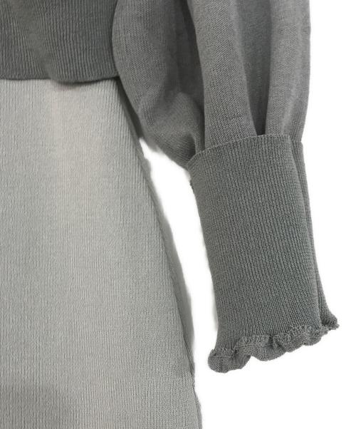 Resexxy（リゼクシー）RESEXXY (リゼクシー) シアーカーデコンビニットワンピース グレー サイズ:FREEの古着・服飾アイテム