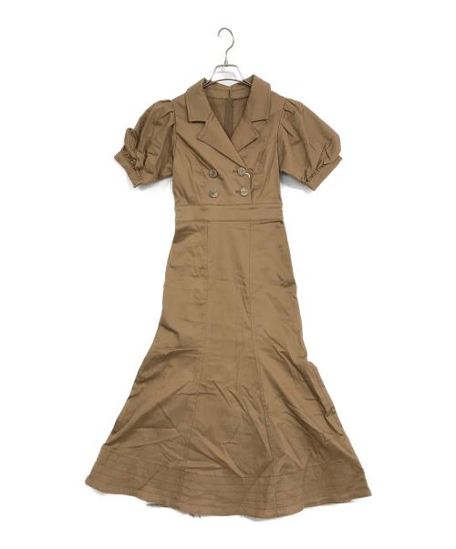 Resexxy（リゼクシー）Resexxy (リゼクシー) ステッチデザインマーメイドワンピース ブラウン サイズ:Fの古着・服飾アイテム