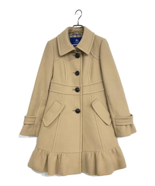 BURBERRY BLUE LABEL（バーバリーロンドンブルーレーベル）BURBERRY BLUE LABEL (バーバリーブルーレーベル) シングルフレアコート ベージュ サイズ:38の古着・服飾アイテム
