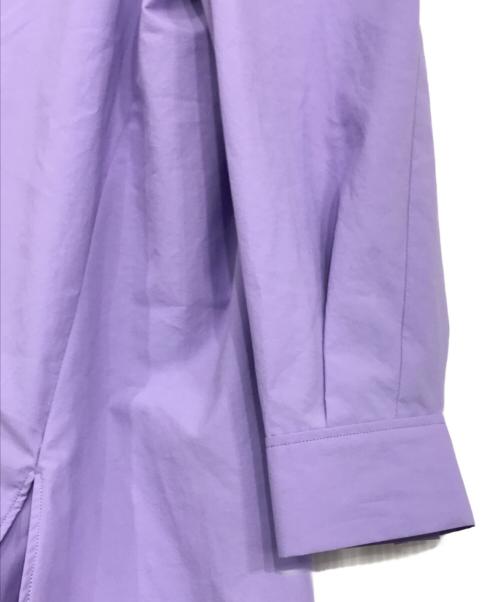 ENFOLD（エンフォルド）ENFOLD (エンフォルド) PEタイプライターバックギャザーチュニックシャツ パープル サイズ:38の古着・服飾アイテム