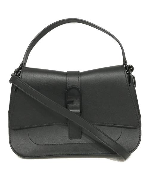 FURLA（フルラ）FURLA (フルラ) フロー ミニ トップハンドル バッグ ブラックの古着・服飾アイテム
