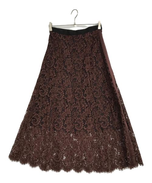 1er Arrondissement（プルミエ アロンディスモン）1er Arrondissement (プルミエ アロンディスモン) レーススカート ブラウン サイズ:38の古着・服飾アイテム
