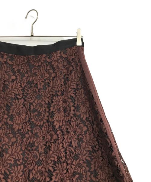 1er Arrondissement（プルミエ アロンディスモン）1er Arrondissement (プルミエ アロンディスモン) レーススカート ブラウン サイズ:38の古着・服飾アイテム