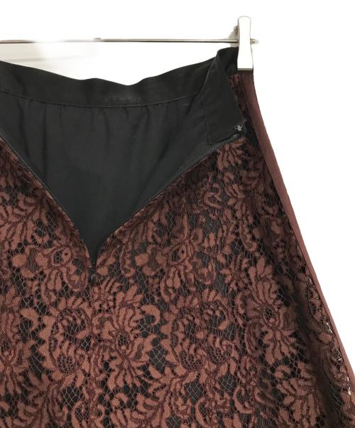 1er Arrondissement（プルミエ アロンディスモン）1er Arrondissement (プルミエ アロンディスモン) レーススカート ブラウン サイズ:38の古着・服飾アイテム