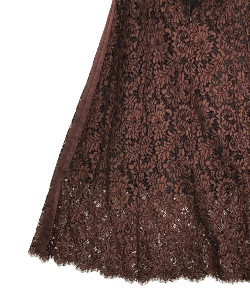 1er Arrondissement（プルミエ アロンディスモン）1er Arrondissement (プルミエ アロンディスモン) レーススカート ブラウン サイズ:38の古着・服飾アイテム