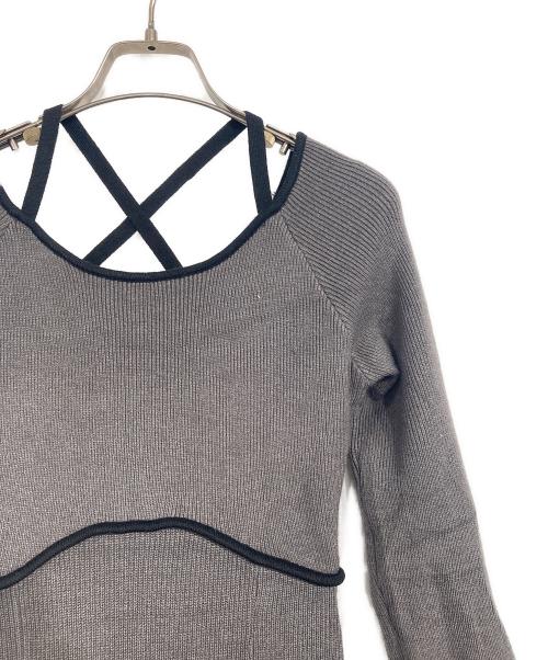 Resexxy（リゼクシー）Resexxy (リゼクシー) コルセットデザインニットワンピース グレー サイズ:Fの古着・服飾アイテム