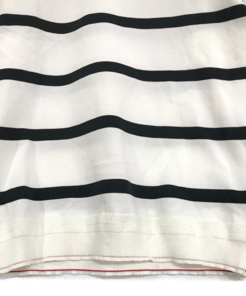 BRIEFING（ブリーフィング）BRIEFING (ブリーフィング) STRIPE CREW NECK KNIT ホワイト サイズ:Sの古着・服飾アイテム