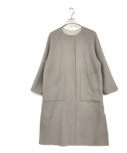 ADORE（アドーア）ADORE (アドーア) カシミヤ混ウール 2TONEリバー コート グレー サイズ:36の古着・服飾アイテム
