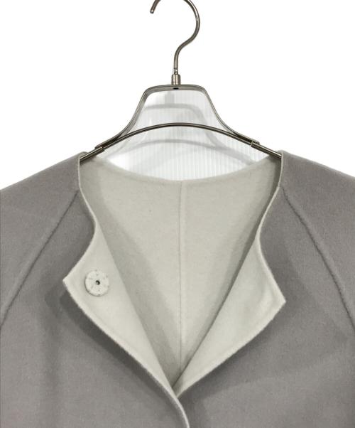 ADORE（アドーア）ADORE (アドーア) カシミヤ混ウール 2TONEリバー コート グレー サイズ:36の古着・服飾アイテム