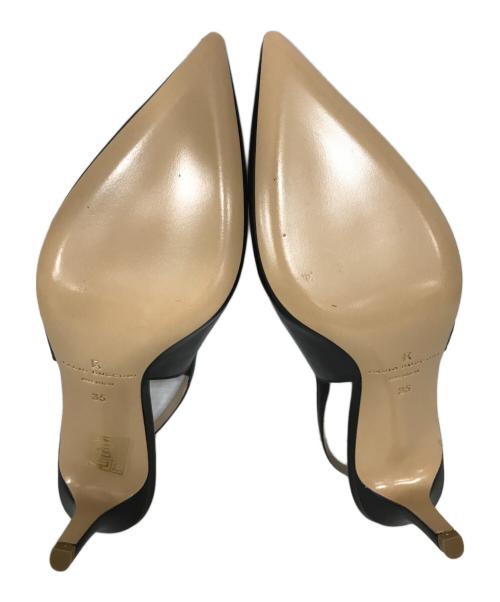 FABIO RUSCONI（ファビオルスコーニ）FABIO RUSCONI (ファビオルスコーニ) ポインテッドトウバックバンドパンプス ブラック サイズ:35の古着・服飾アイテム