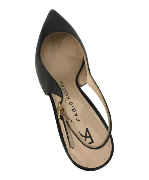 FABIO RUSCONI（ファビオルスコーニ）FABIO RUSCONI (ファビオルスコーニ) ポインテッドトウバックバンドパンプス ブラック サイズ:35の古着・服飾アイテム