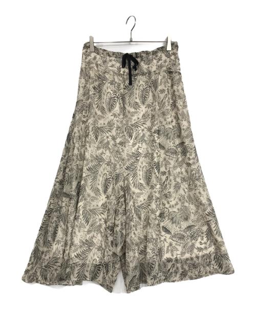 BEARDSLEY（ビアズリー）BEARDSLEY (ビアズリー) サラサ柄シアーパンツ ベージュ サイズ:Fの古着・服飾アイテム