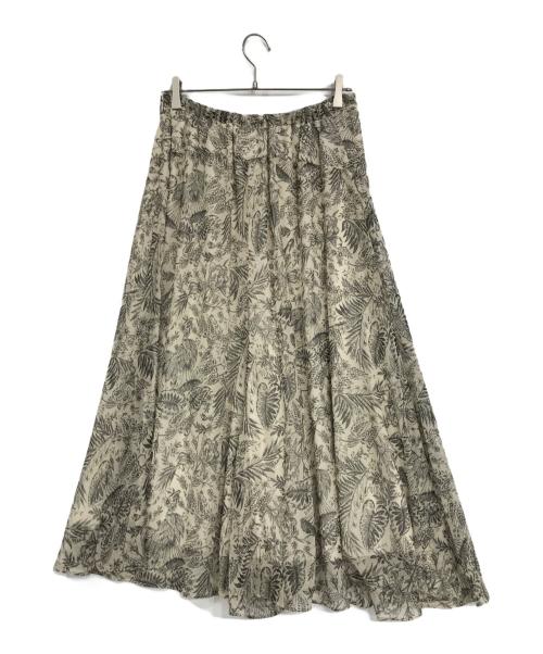 BEARDSLEY（ビアズリー）BEARDSLEY (ビアズリー) サラサ柄シアーパンツ ベージュ サイズ:Fの古着・服飾アイテム