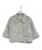 SLOBE IENAスローブ イエナ）の古着「TWEEDシャツブルゾン」｜ホワイト
