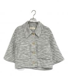 SLOBE IENA（スローブ イエナ）の古着「TWEEDシャツブルゾン」｜ホワイト