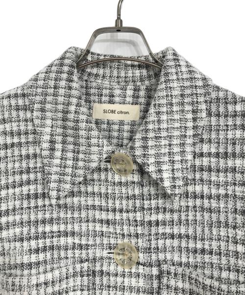 SLOBE IENA（スローブ イエナ）SLOBE IENA (スローブ イエナ) TWEEDシャツブルゾン ホワイト サイズ:Fの古着・服飾アイテム