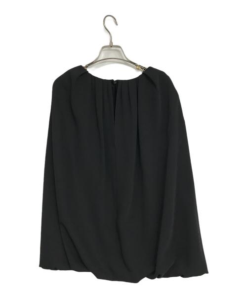 ANAYI（アナイ）ANAYI (アナイ) ノースリーブギャザーブラウス ブラック サイズ:38の古着・服飾アイテム