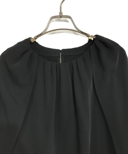ANAYI（アナイ）ANAYI (アナイ) ノースリーブギャザーブラウス ブラック サイズ:38の古着・服飾アイテム