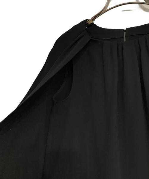 ANAYI（アナイ）ANAYI (アナイ) ノースリーブギャザーブラウス ブラック サイズ:38の古着・服飾アイテム