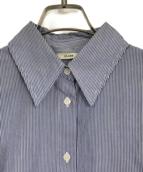 CLANE（クラネ）CLANE (クラネ) ROUND SLIT BELL SLEEVE SHIRT ブルー サイズ:2の古着・服飾アイテム