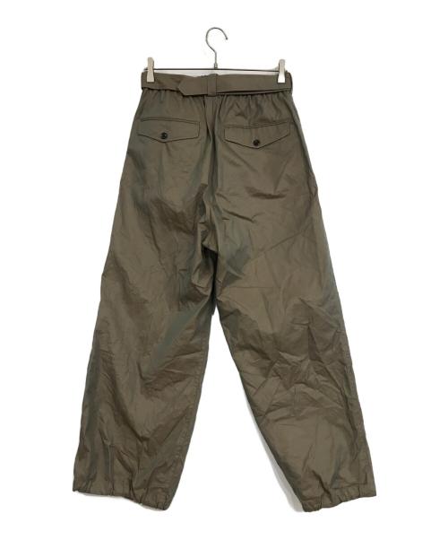 JOURNAL STANDARD relume（ジャーナルスタンダード レリューム）JOURNAL STANDARD relume (ジャーナルスタンダード レリューム) シャンブレーギャバジン ベルテッドスラックス ブラウン サイズ:Mの古着・服飾アイテム