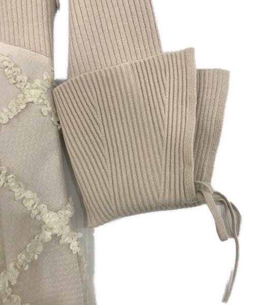 Resexxy（リゼクシー）RESEXXY (リゼクシー) ドッキングフレアミニニットワンピース ベージュ サイズ:FREEの古着・服飾アイテム