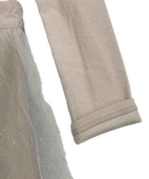 Resexxy（リゼクシー）RESEXXY (リゼクシー) シャイニーフレアワンピース ベージュ サイズ:FREEの古着・服飾アイテム