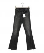 motherマザー）の古着「カットオフフレアデニム」｜ブラック