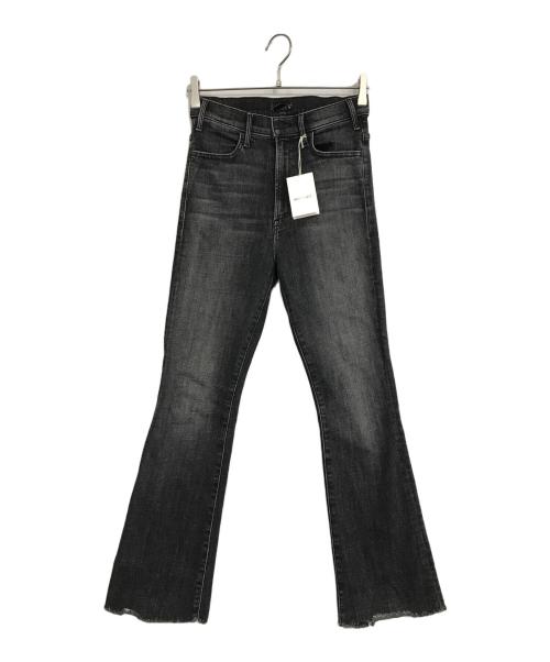 mother（マザー）mother (マザー) カットオフフレアデニム ブラック サイズ:26の古着・服飾アイテム