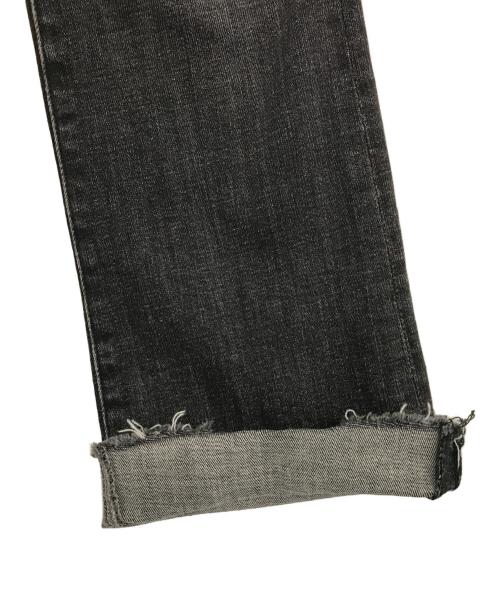 mother（マザー）mother (マザー) カットオフフレアデニム ブラック サイズ:26の古着・服飾アイテム