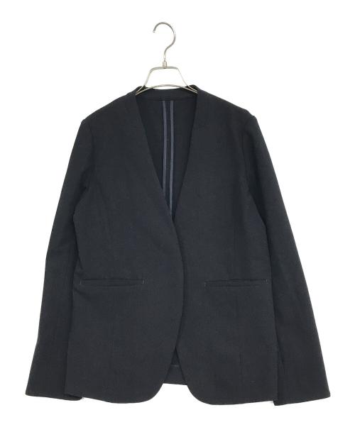 SOEJU（ソージュ）SOEJU (ソージュ) ウールライクノーカラージャケット ネイビー サイズ:Mの古着・服飾アイテム
